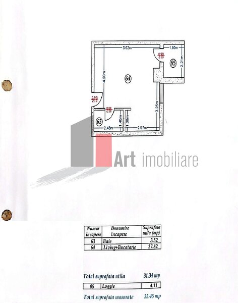 Piata Alba Iulia- Unirii- Garsonieara de vanzare- cu centrala